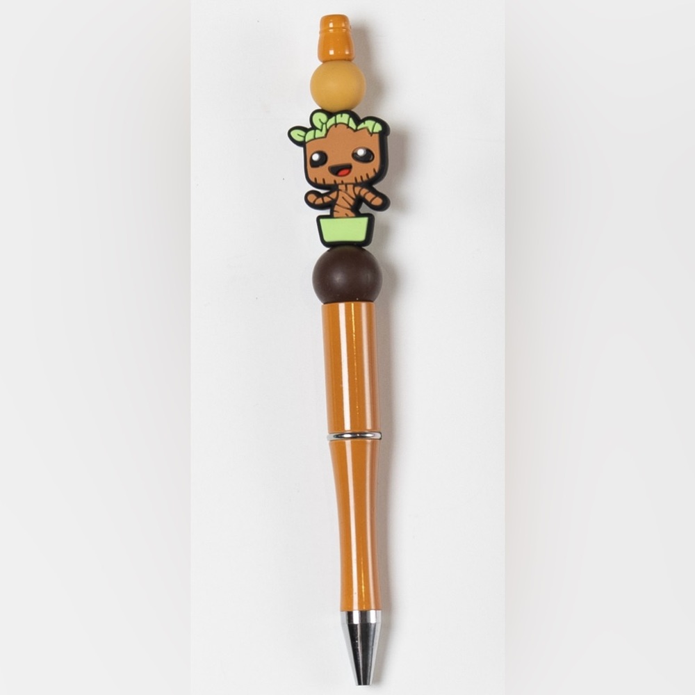 Groot Custom Made Silicone Beaded Pen